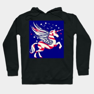 USA Unicorn Flag Hoodie